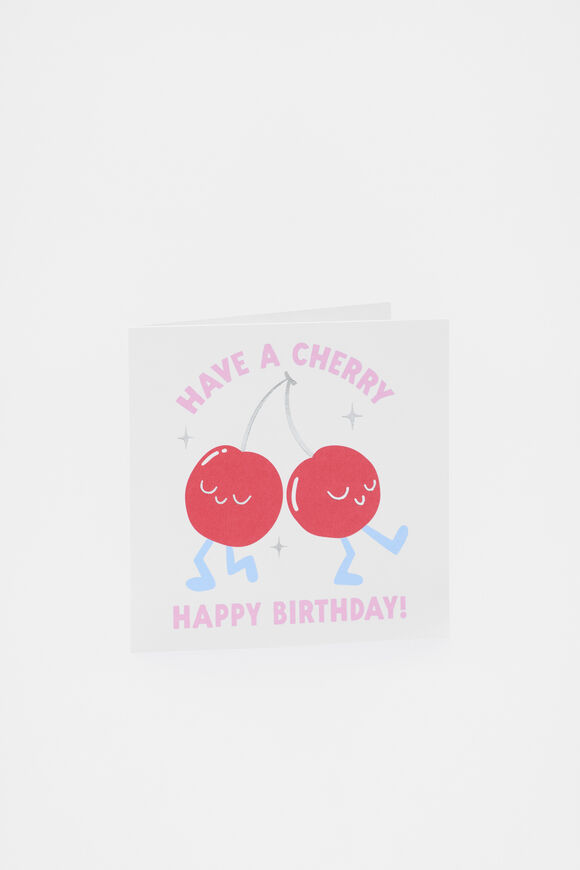 Have a Cherry Happy Birthday Card  Multi  hi-res