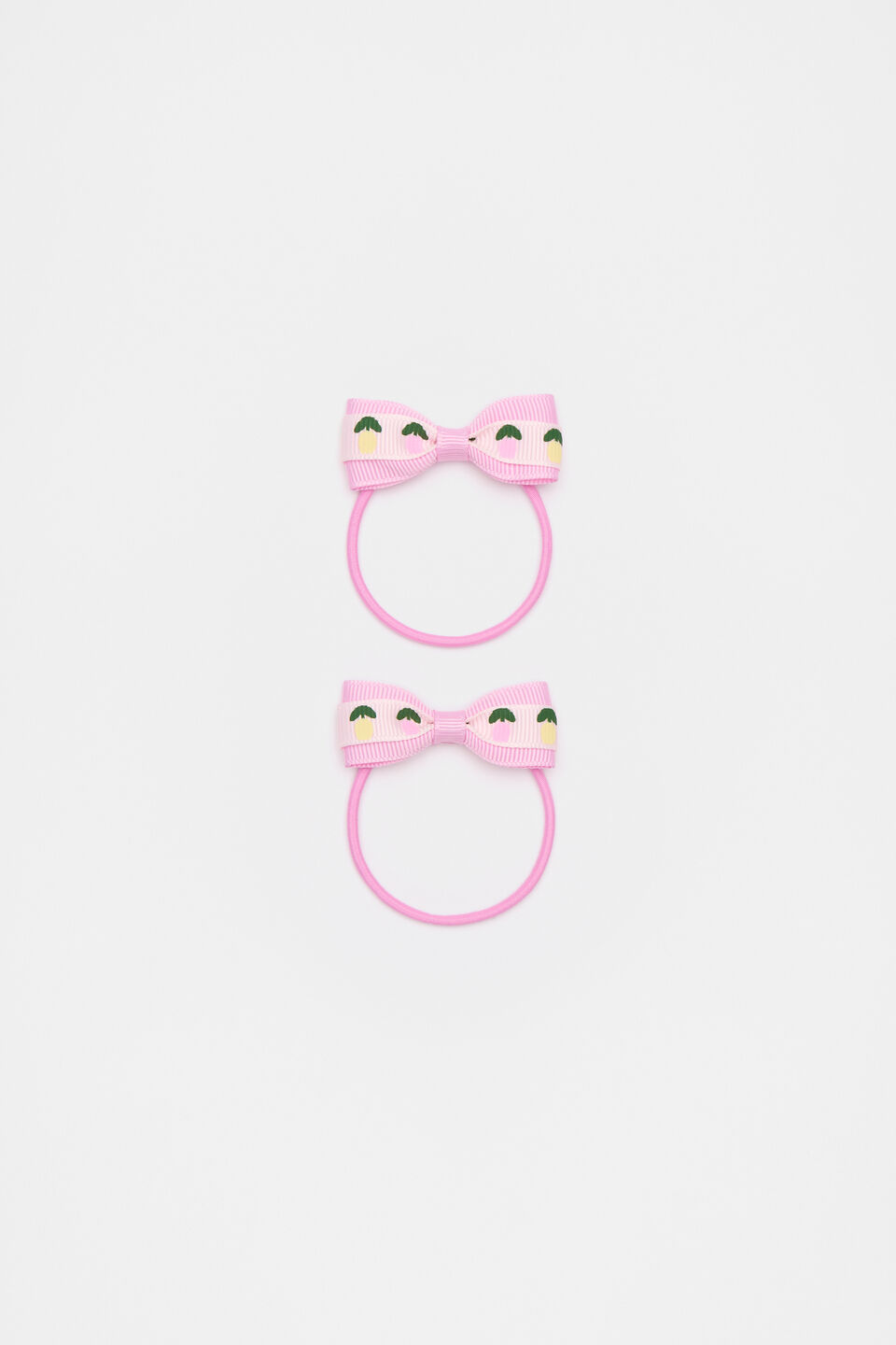 Flower Printed Bow Elastics  Fairy Floss