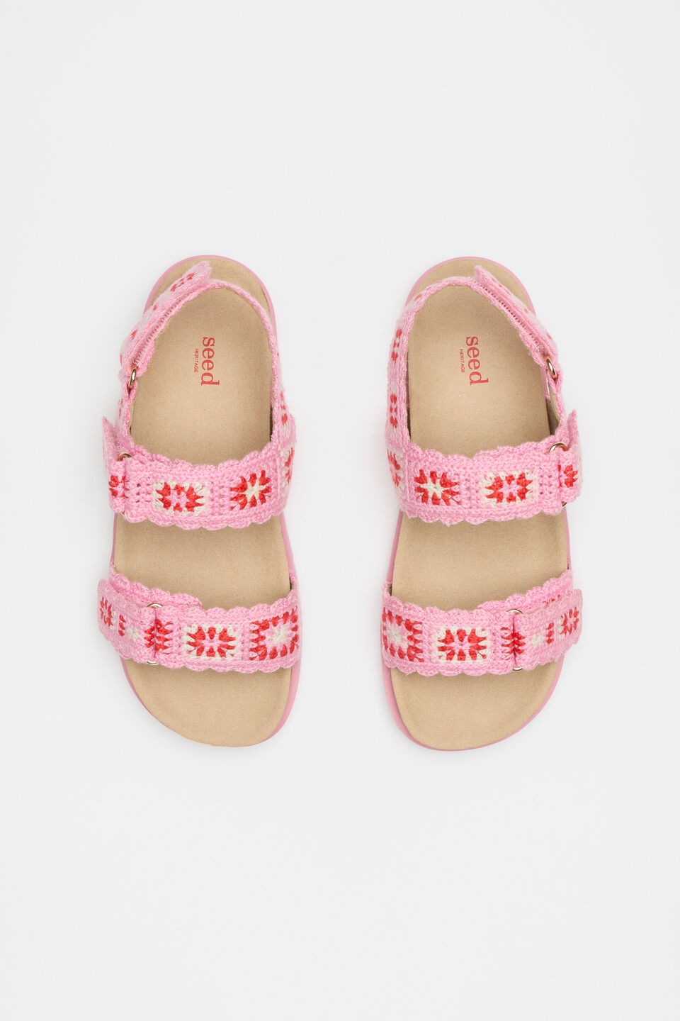 Crochet Detail Sandal  Candy Pink