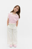 Jacquard Knit Tee  Candy Pink  hi-res