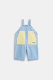 Colourblock Pocket Dungaree  Cloud Blue Wash  hi-res