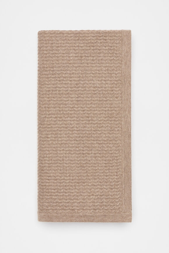 Cable Knit Blanket  Nutmeg Marle  hi-res