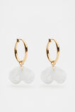 Resin Petal Earring  White  hi-res