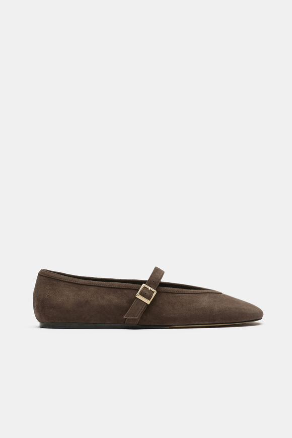 Arlo Ballet Flat  Chocolate Suede  hi-res