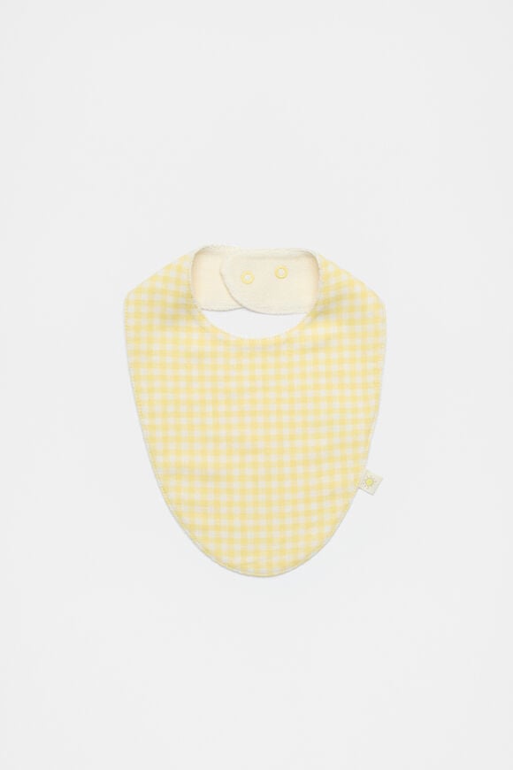 Gingham Dribble Bib  Daisy  hi-res