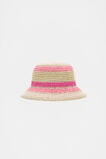 Stripe Straw Hat  Candy Pink Multi  hi-res