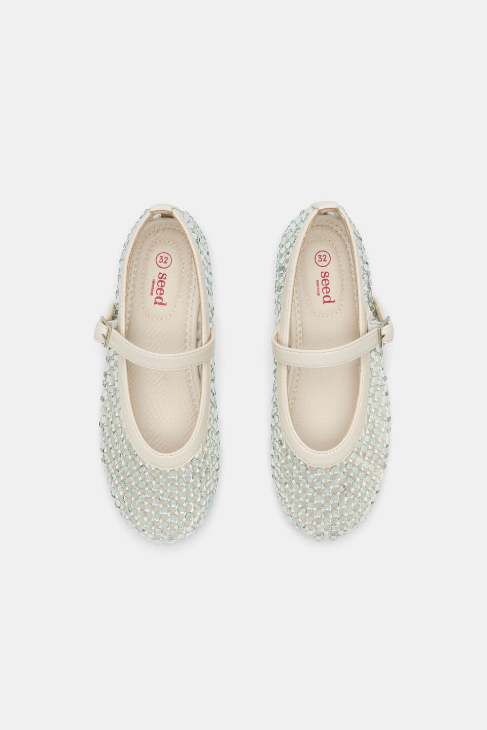 Crystal Mesh Ballet  Classic Cream