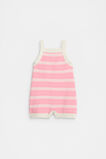 Stripe Knit Romper  Bubblegum  hi-res