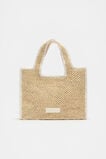 Square Raffia Tote  Cream  hi-res