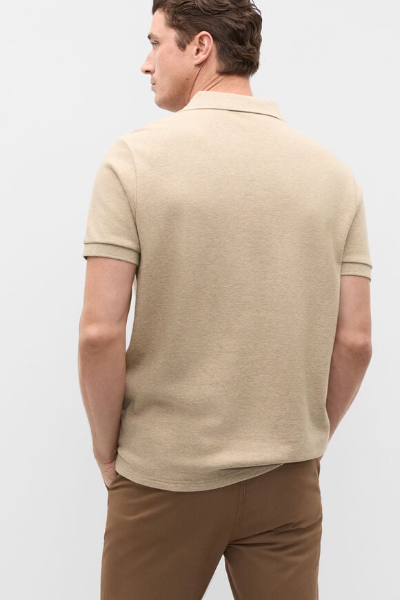 Textured Polo  Dark Stone  hi-res