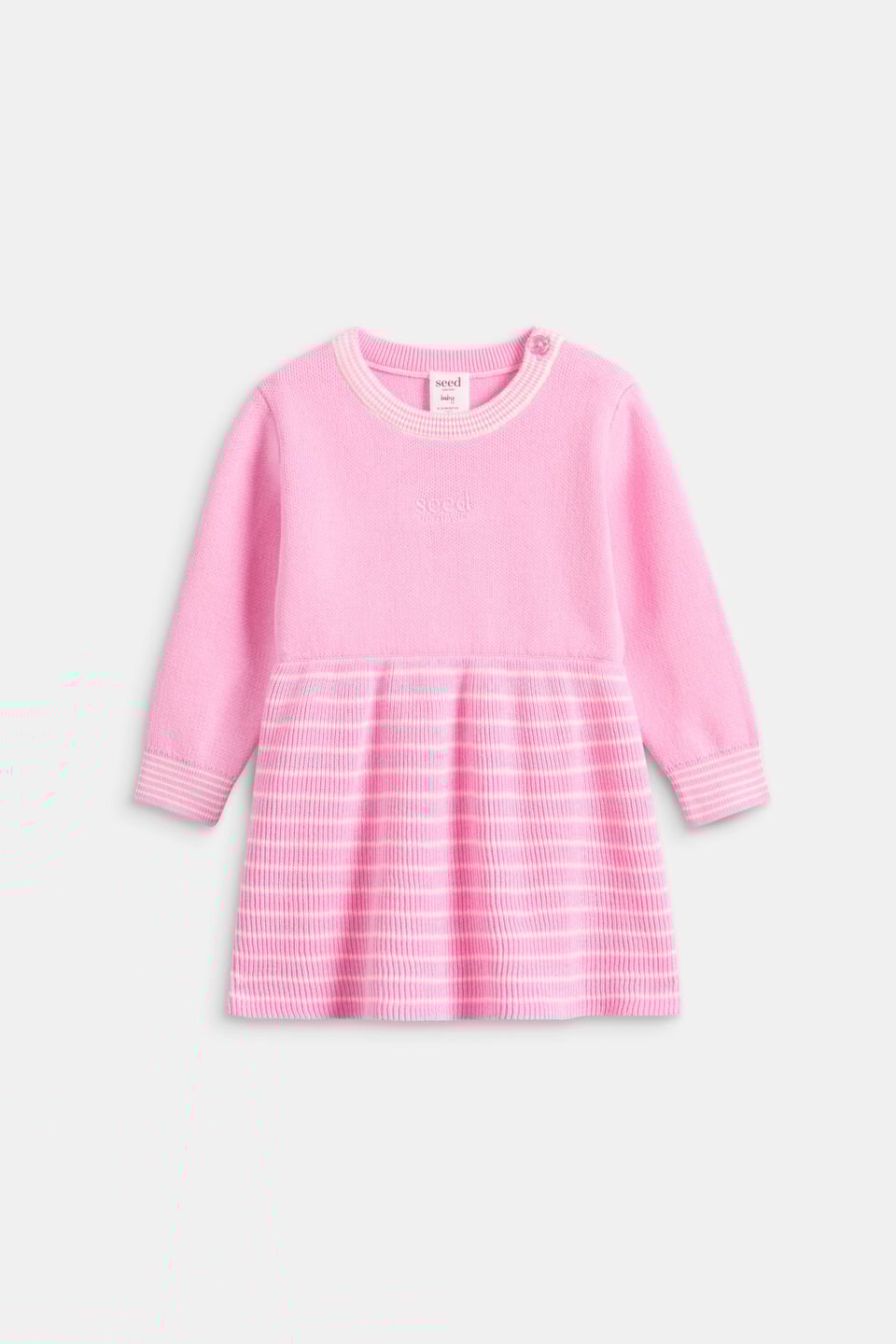 Logo Knit Dress  Candy Pink