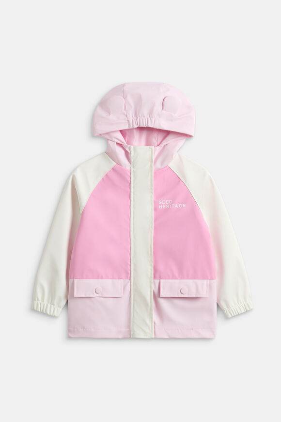 Mini Colourblock Raincoat  Pink Multi  hi-res