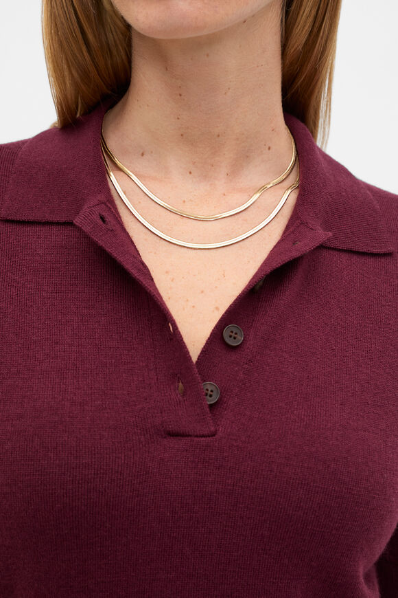 Double Layer Necklace  Gold  hi-res