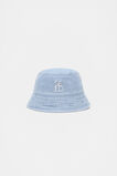 Blue Mini Stripe Bucket Hat  Denim Stripe  hi-res