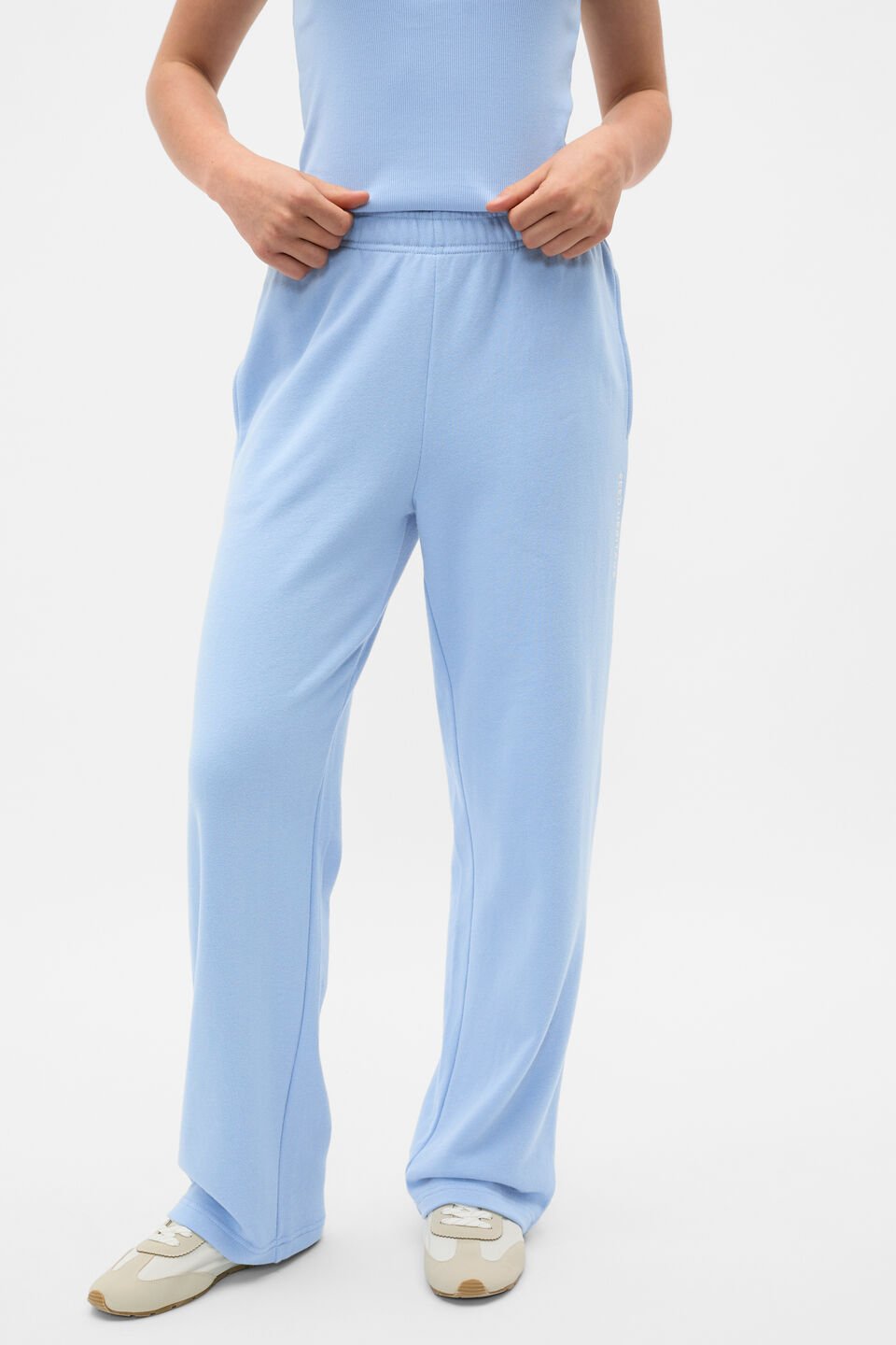 Roll Waist Logo Track Pant  Cloud Blue