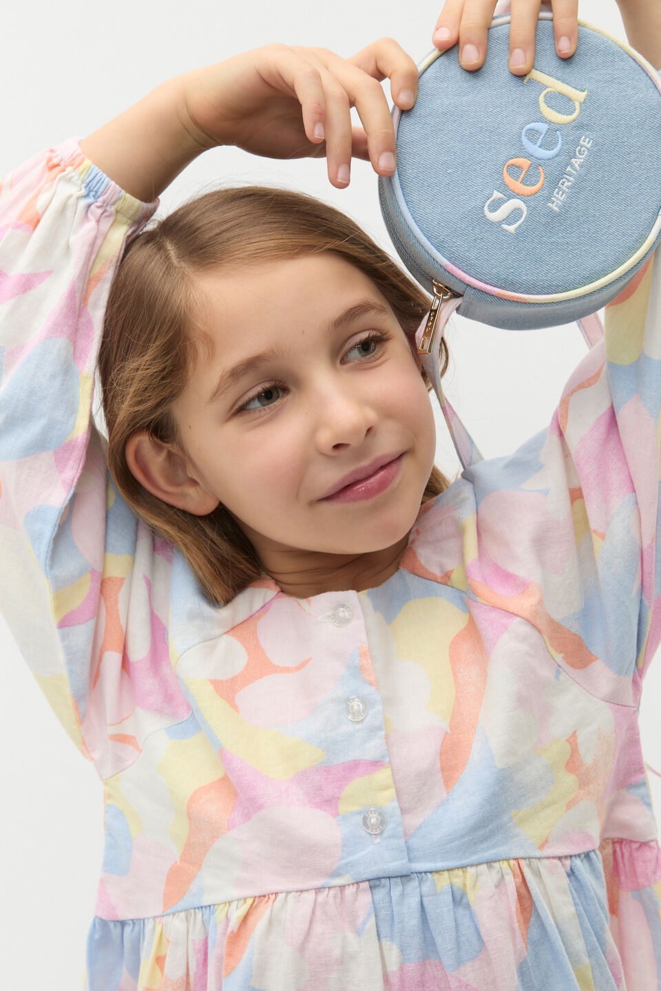 Heritage Denim Cross Body  Light Wash