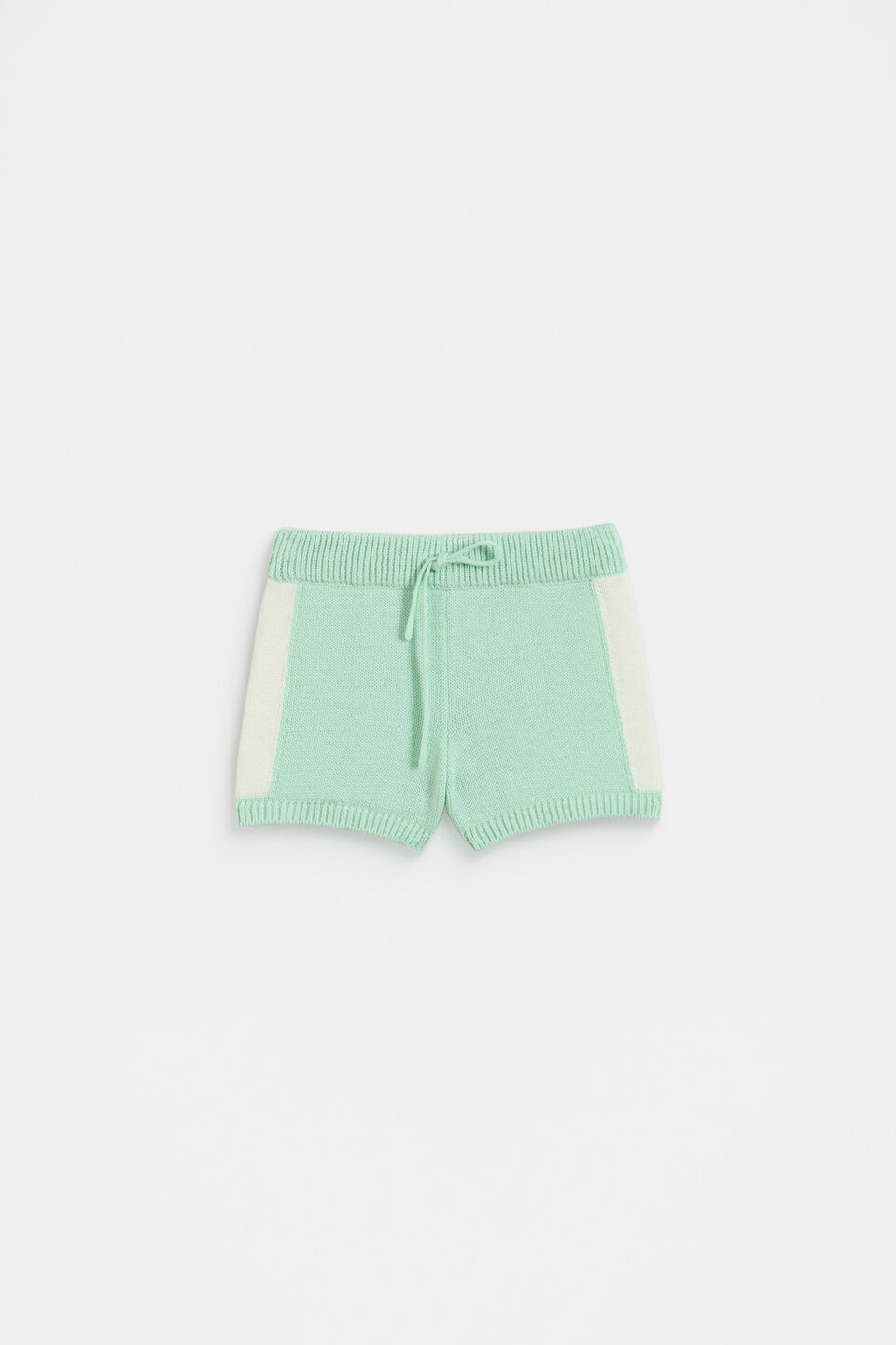 Spliced Knit Short  Mint