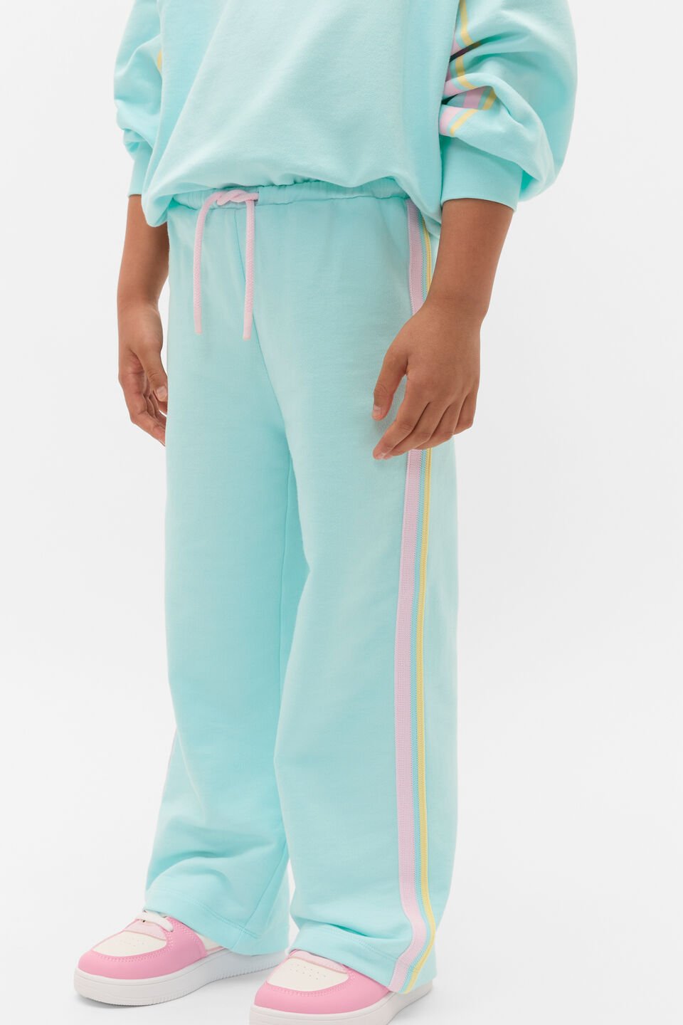 Side Tape Trackpant  Aqua Mint