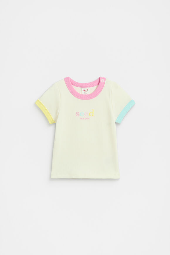 Colourblock Rib Tee  Multi  hi-res