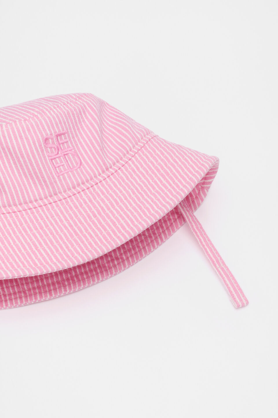 Pink Mini Stripe Bucket Hat  Candy Pink