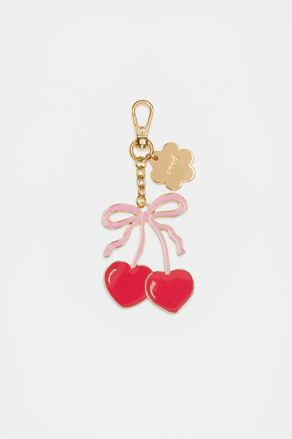 Cherry Bow Bag Charm  Multi  hi-res