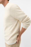 Slub Yarn Crew Neck Knit  Cream  hi-res