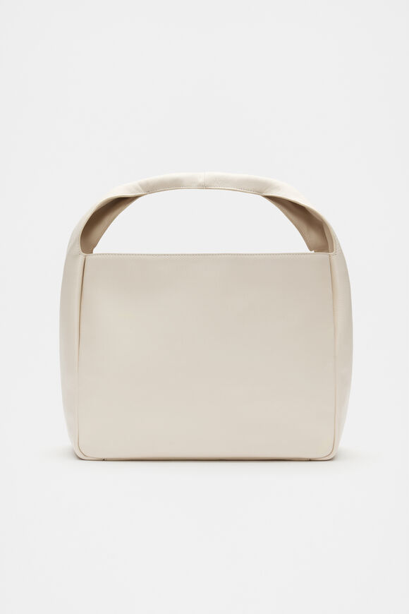 Leather Curved Tote  Tofu  hi-res