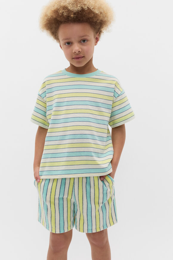 Boxy Stripe Tee  Multi Stripe  hi-res