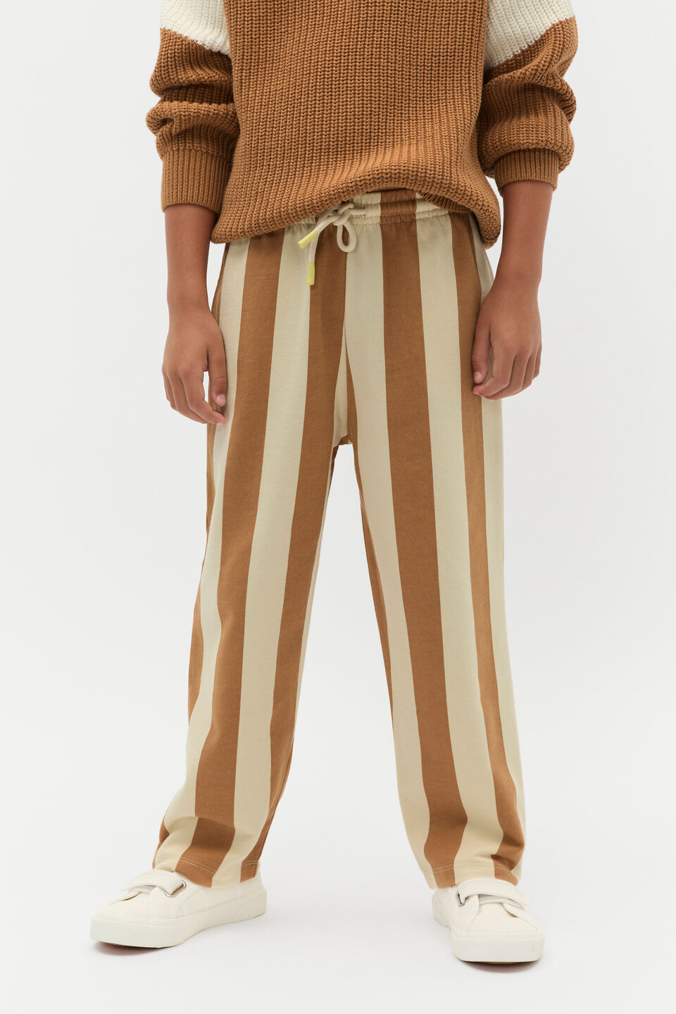 Stripe Track Pant  Cinnamon