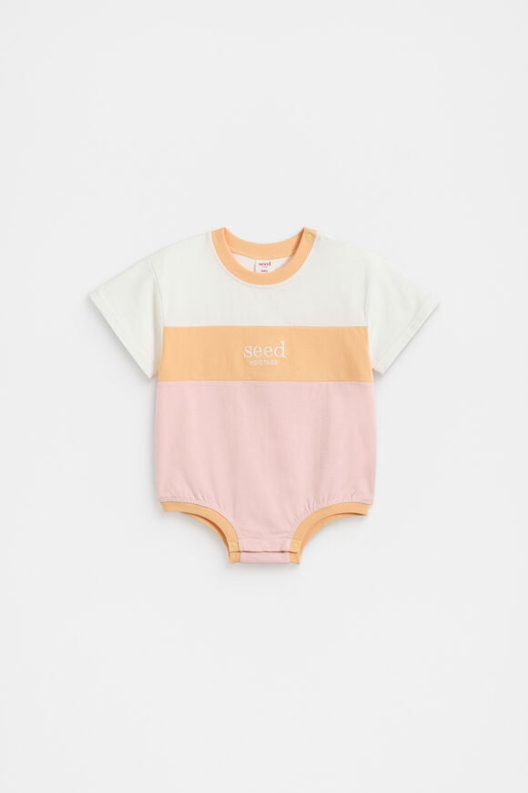 Spliced Logo Oversized Bodysuit  Pretty Pink  hi-res