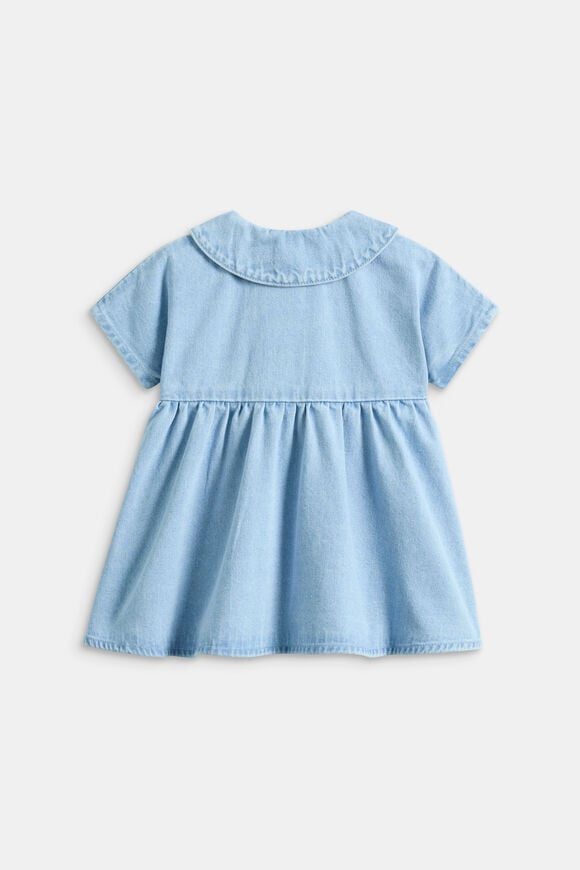 Heart Pocket Denim Dress  Cloud Blue Wash  hi-res