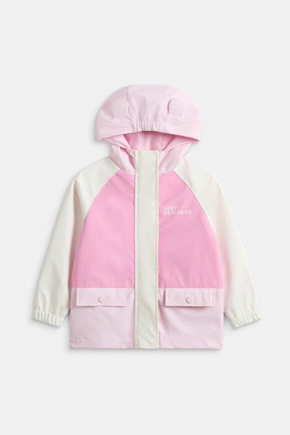 Mini Colourblock Raincoat  Pink Multi  hi-res