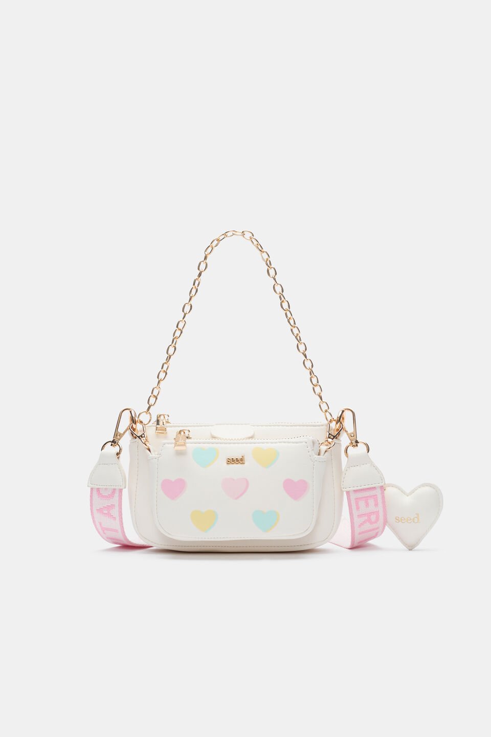 Hearts Hybrid Crossbody Bag  Classic Cream