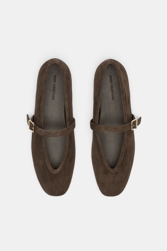 Arlo Ballet Flat  Chocolate Suede  hi-res