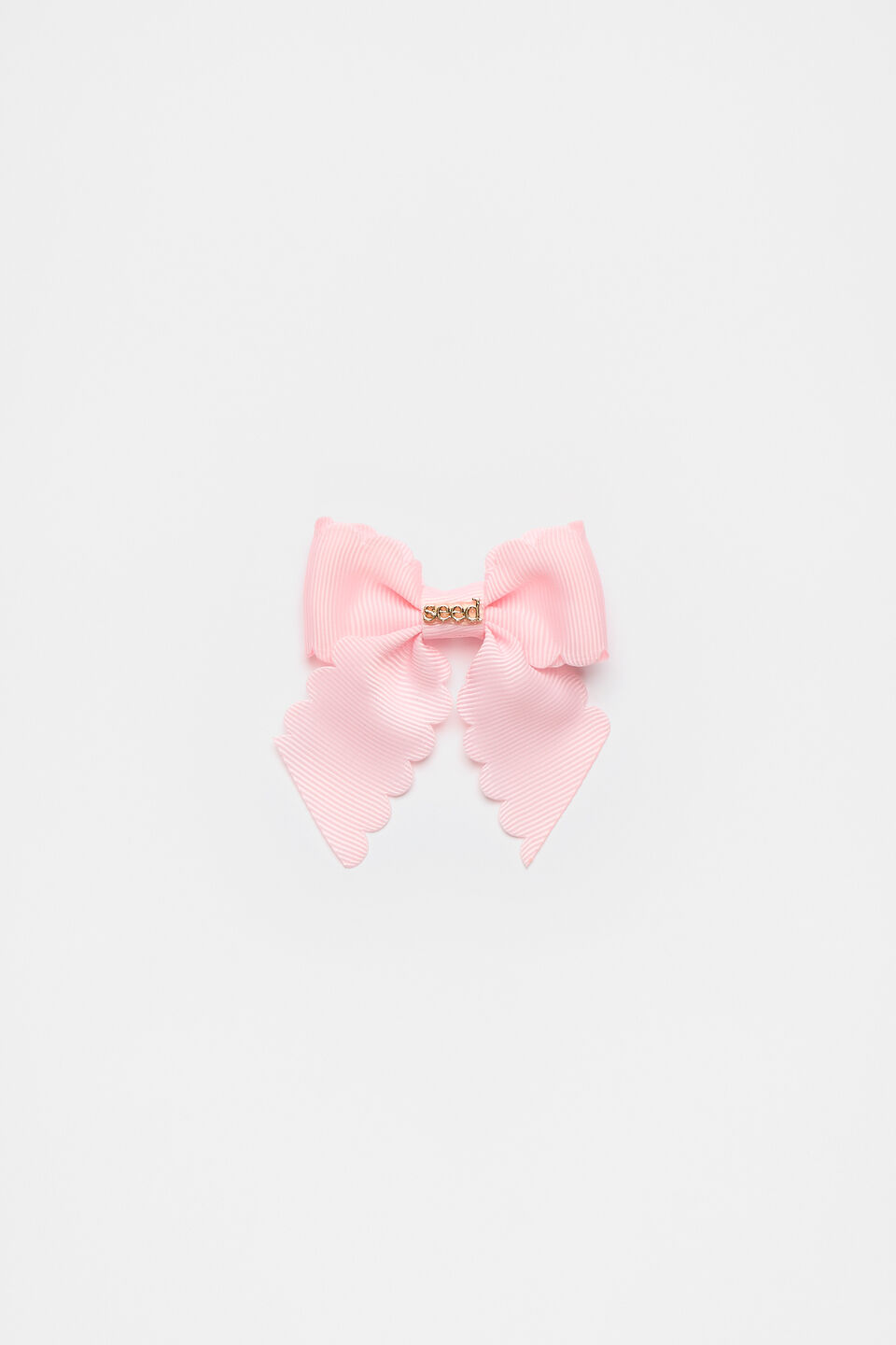 Heritage Scallop Bow Duck Clip  Rose Petal