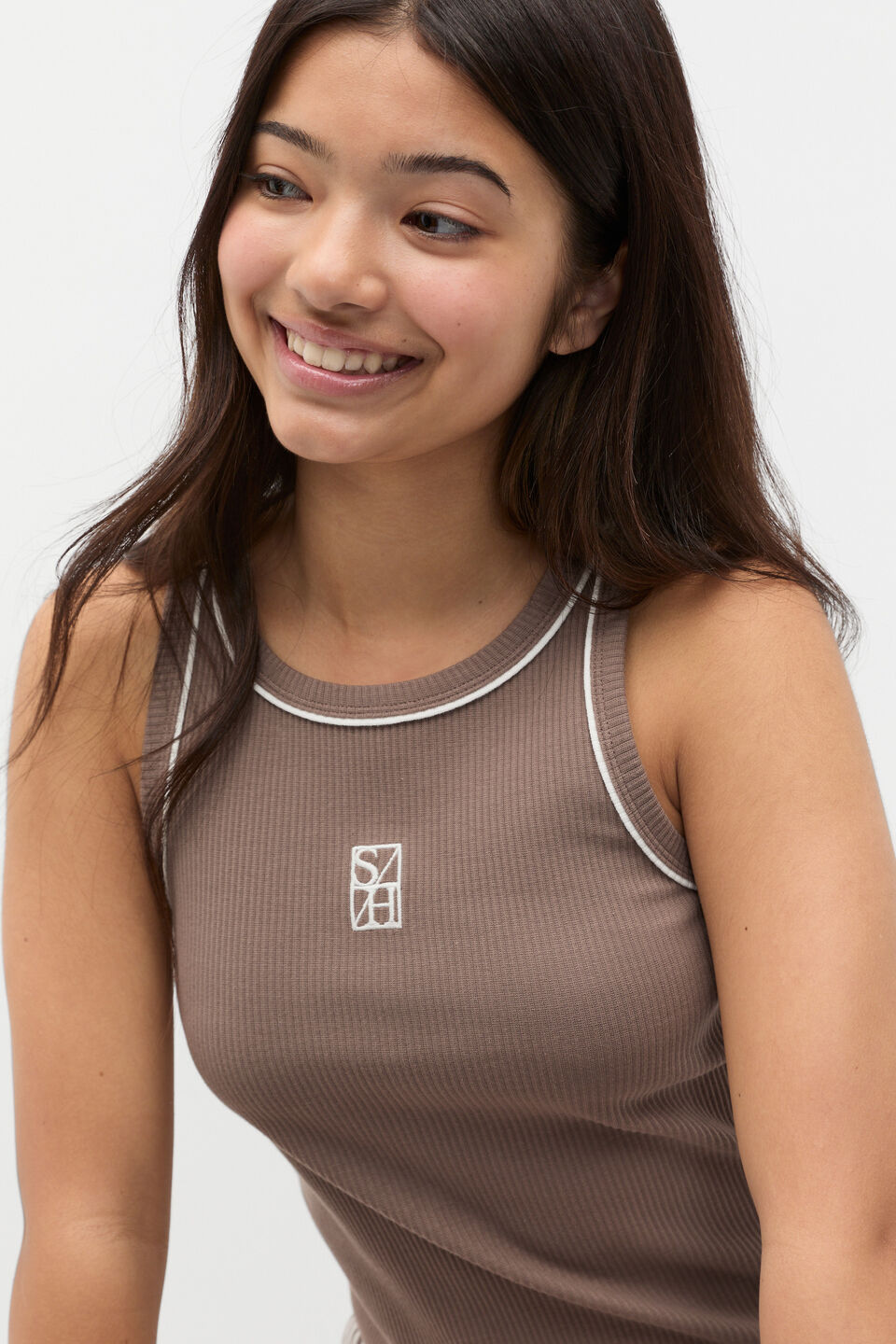 Core Logo Rib Tank  Mushroom