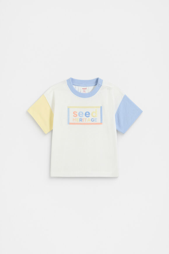 Colourblock Logo Tee  Canvas  hi-res