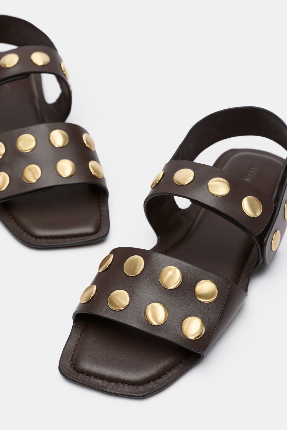 Pippa Studded Sandal  Chocolate