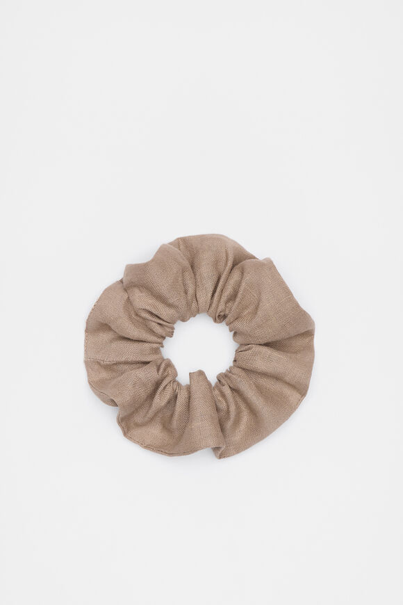 Linen Scrunchie  Nutmeg  hi-res