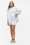 Denim Button Detail Mini Skirt  Stone Blue Wash  hi-res