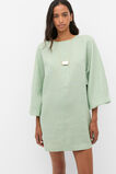Linen Blouson Sleeve Dress  Eucalyptus  hi-res