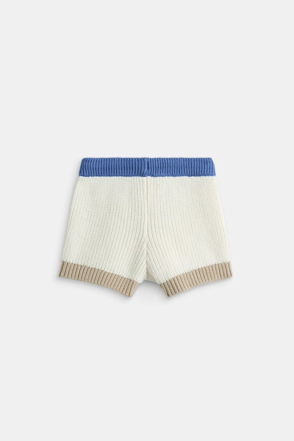 Colourblock Knit Short  Mid Blue  hi-res