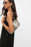 Leather Shoulder Bag  Snake Print  hi-res