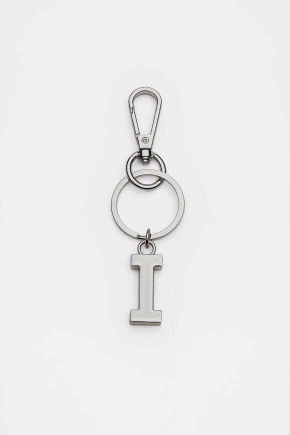 Silver Initials Keyring  I  hi-res