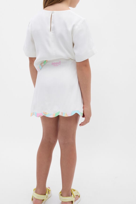 Scallop Spliced Skirt  Canvas  hi-res