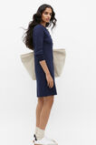 Crepe Knit Polo Mini Dress  Midnight Sky  hi-res