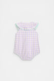 Spliced Gingham Romper  Multi  hi-res