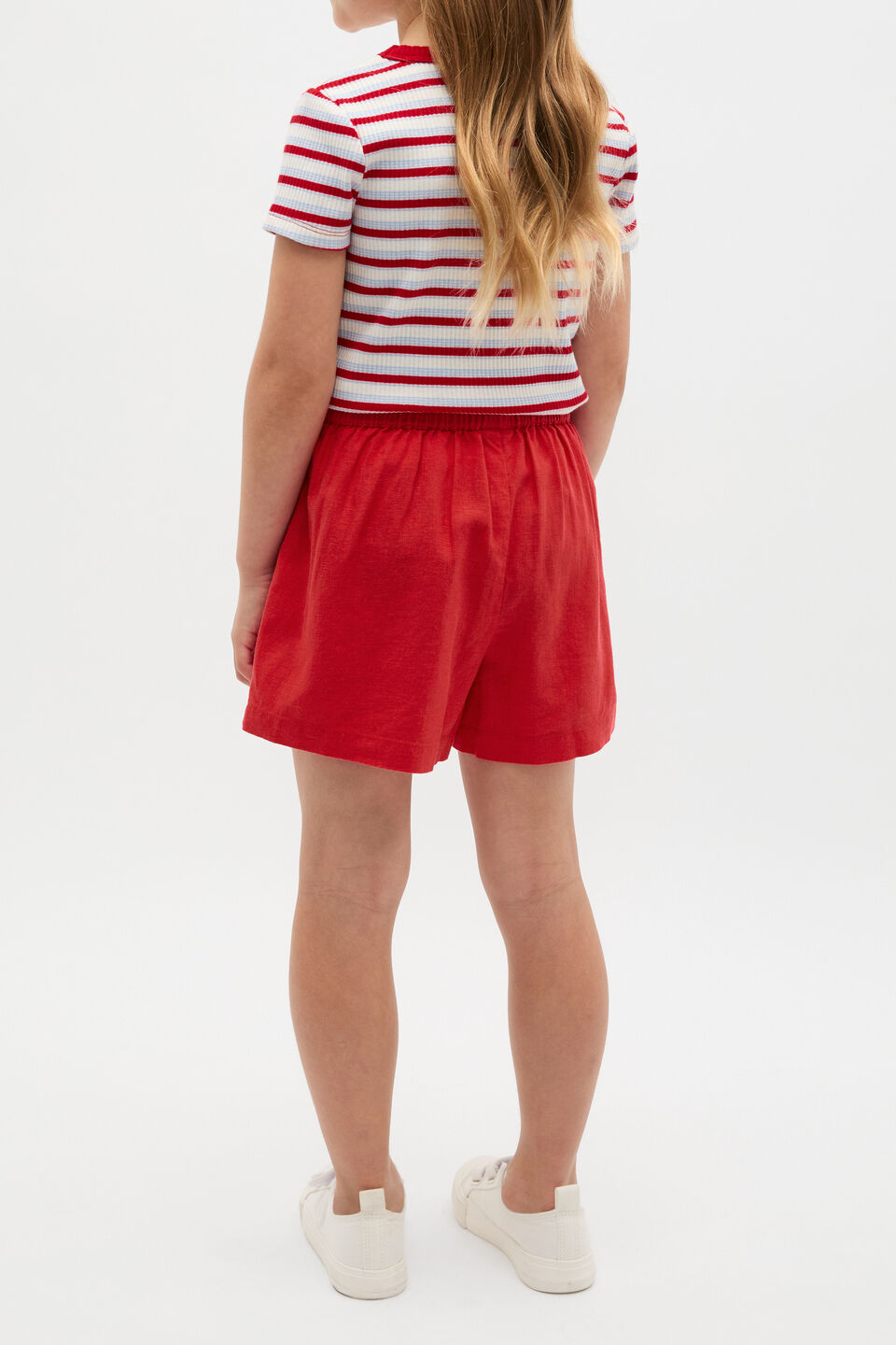 Button Skort  Chilli Red