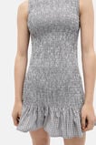 Shirred Check Dress  Grey Check  hi-res