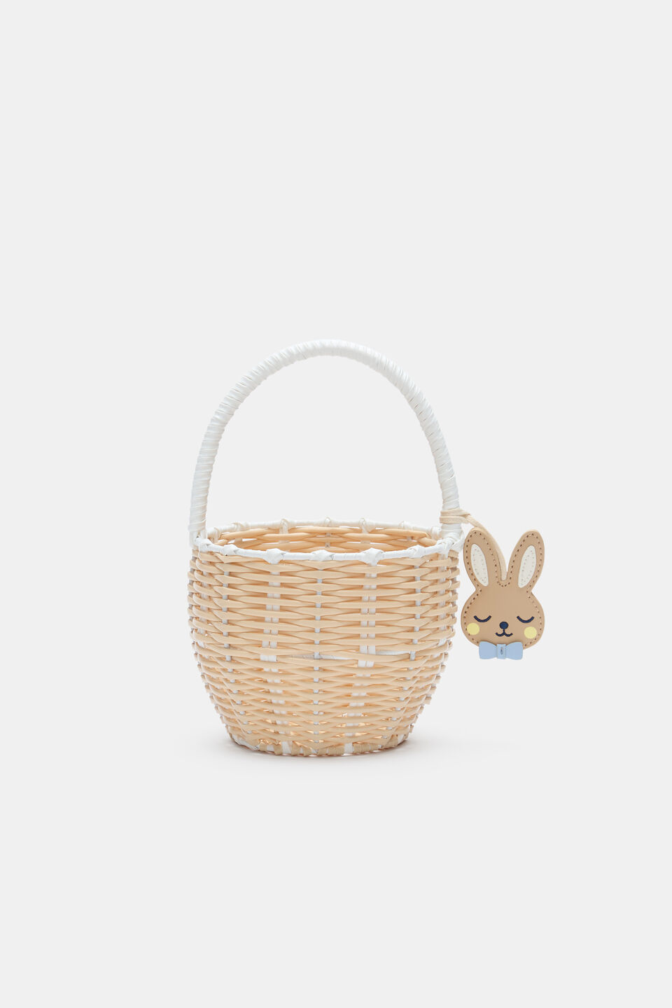 Woven Bunny Basket  Milk Tea